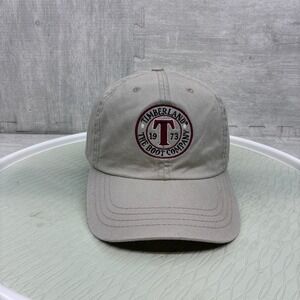Vintage Timberland The Boot Company Hat Cap Strap Back Beige Cotton Adjustable